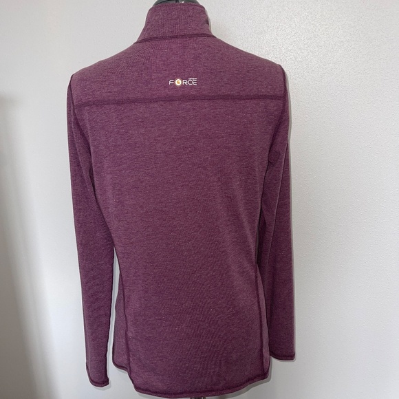 Carhartt Force Delmont Fast Dry Quarter-Zip Shirt Pullover Small Berry 100137 - Picture 3 of 9